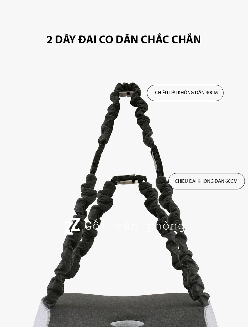 Đệm tựa lưng ghế văn phòng, ô tô cao su thiên nhiên LTL-01