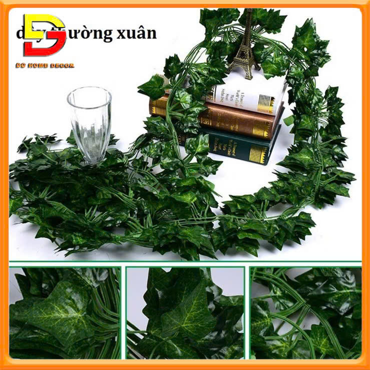 Set 12 Dây Leo Treo Tường Lá Giả Decor Dài 2m2 Trang Trí Nhà Cửa, Quán Cafe, Làm Phông Tiệc DG-37