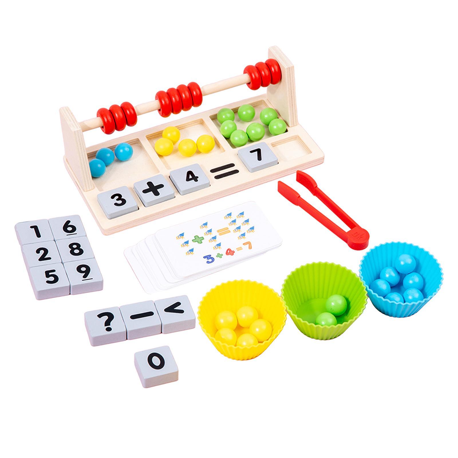 Learning Math Toy Gifts Color Sorting Educational Learning Toy Multicolor Teaching Aids Matching Board Wooden Toddler