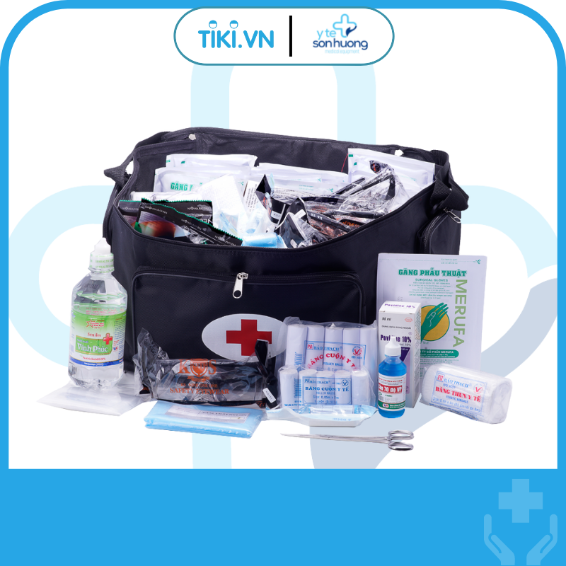 Túi Sơ cấp túi y tế cứu bộ C màu đen,túi Cấp Cứu theo Thông Tư không kèm nẹp