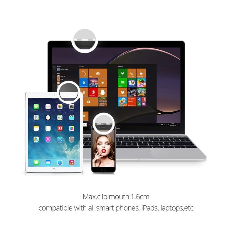 Đèn Led Kẹp Điện Thoại Hỗ Trợ Chụp Ảnh Tiện Lợi