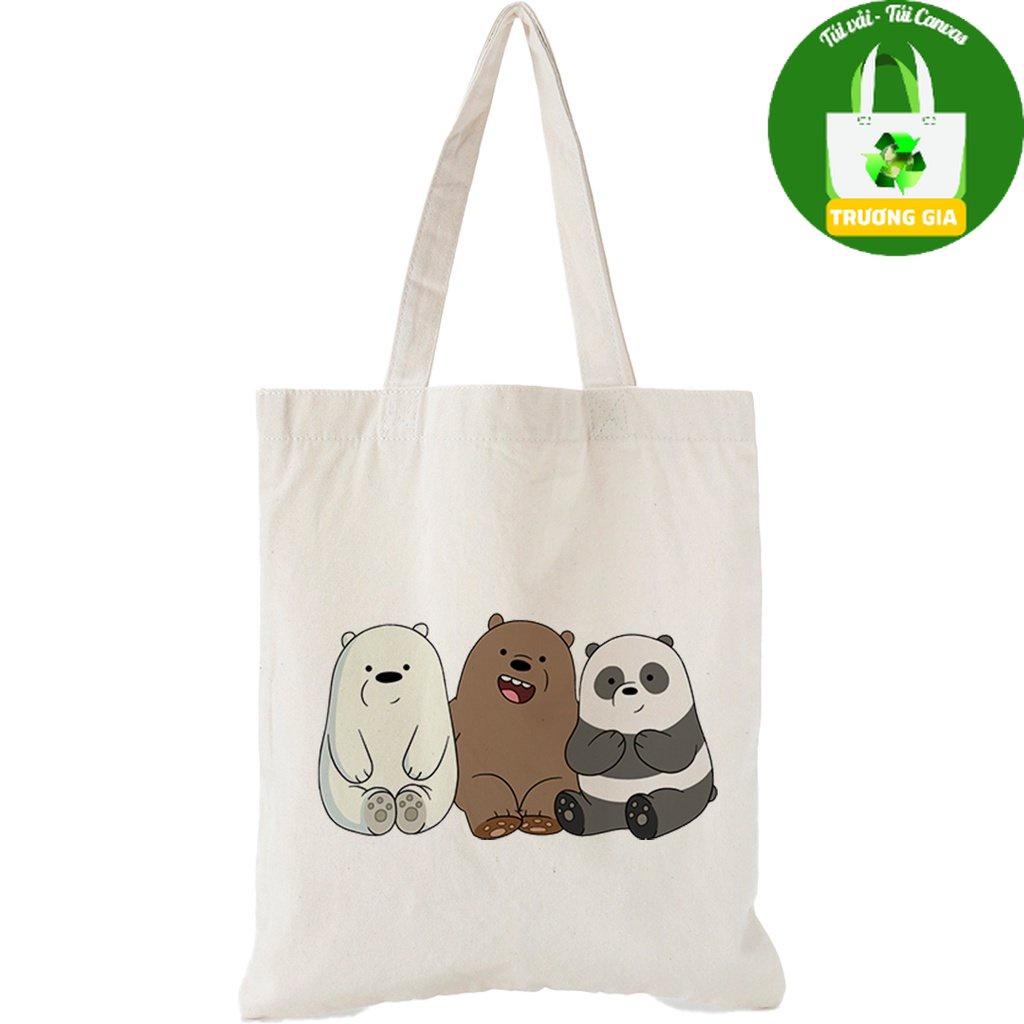Túi vải Canvas Trương Gia Túi Vải - Túi Canvas bộ sưu tập hoạt hình ngộ nghĩnh nhiều kích thước