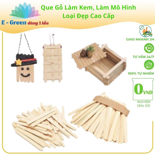 Túi 500gr-1kg Que Làm Kem Gỗ, Que Đè Lưỡi, Loại Đẹp, Làm Mô Hình Nhiều Kích Thướt, Giá Rẻ, Tiện Lợi