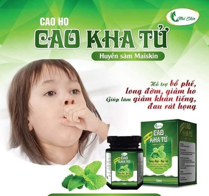 Cao kha tử cao trị ho- Hỗ trợ bổ phế, long đờm, giảm ho,khản tiếng, đau rát họng, viêm họng kéo dài.