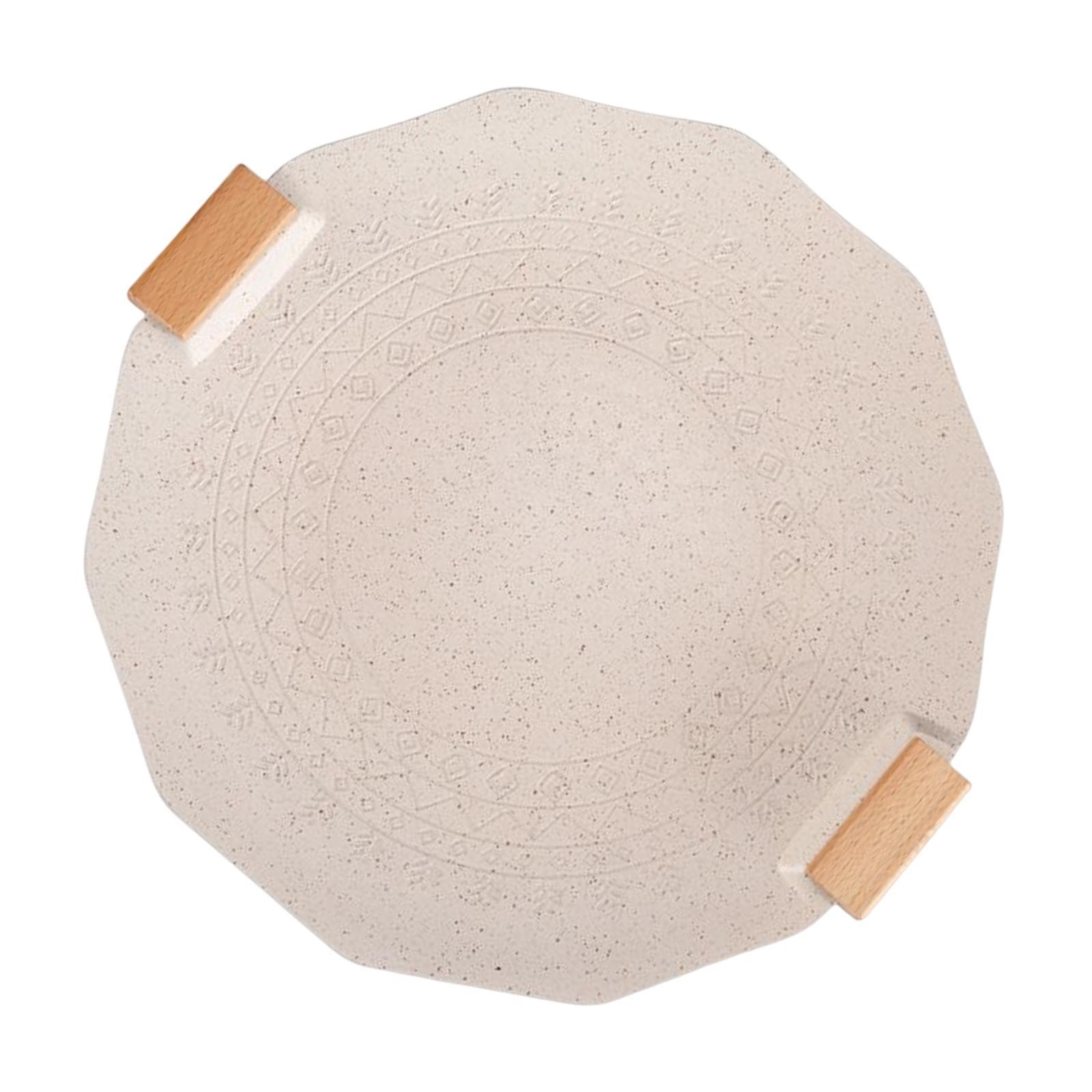 Korean Style Barbecue Grill Pan 34cm Easily Clean Indoor Outdoor Use Round