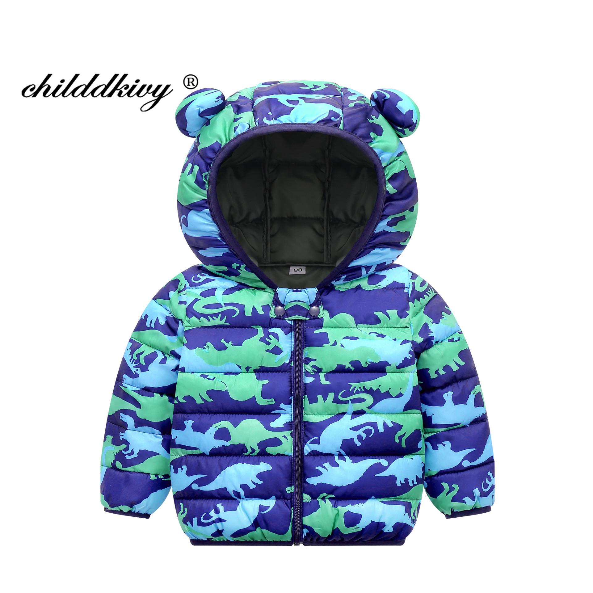 Trẻ Em Cotton Áo Dễ Thương Cho Bé Gái Bé Trai Quần Áo Thu Đông Ấm Trùm Đầu Trẻ Em Áo Khoác Ngoài Vải Hoạt Hình Cho Bé 0-4Years