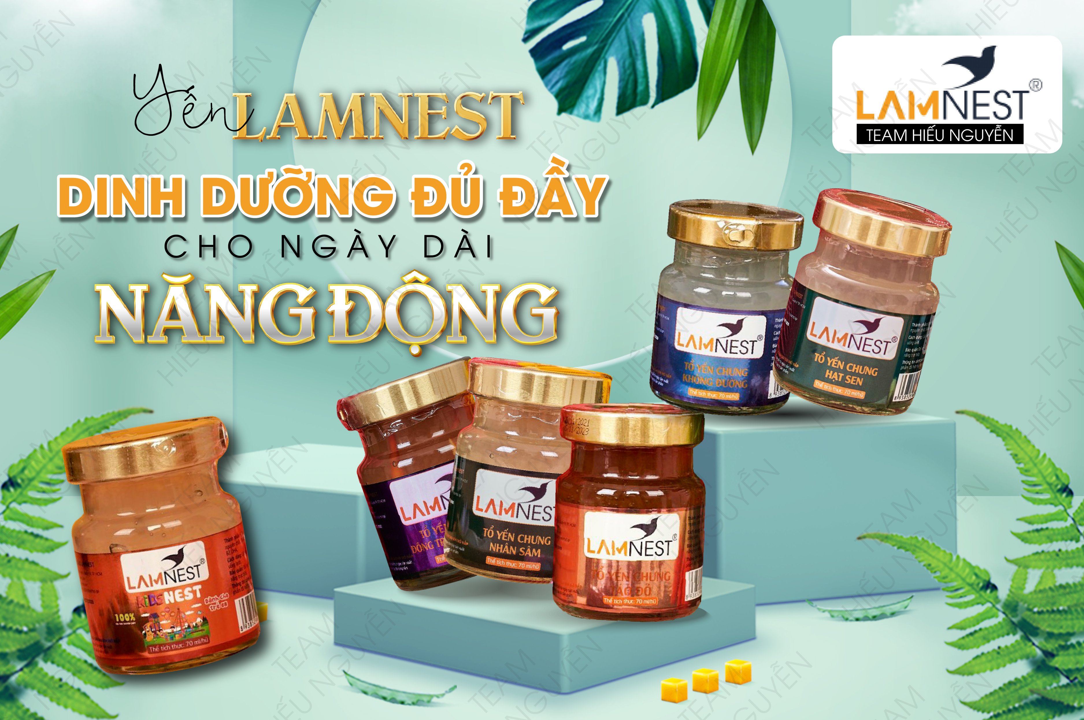 Thùng 60 hủ yến chưng TÁO ĐỎ bổ dưỡng 28% yến - Lamnest