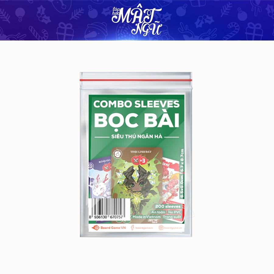 200 cái Bọc bài giúp bảo vệ thẻ bài Lớp Học Mật Ngữ - Siêu Thú Ngân Hà - Board Game VN