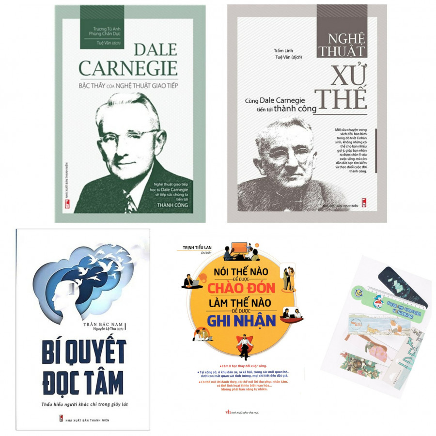 Combo Nói Thế Nào Để Được Chào Đón, Làm Thế Nào Để Được Ghi Nhận (Tái Bản) + Bí Quyết Đọc Tâm + Nghệ Thuật Xử Thế - Cùng Dale Carnegie Tiến Tới Thành Công + Dale Carnegie - Bậc Thầy Của Nghệ Thuật Giao Tiếp (Tái Bản) - (Tặng Kèm Bookmark Yêu Thương)