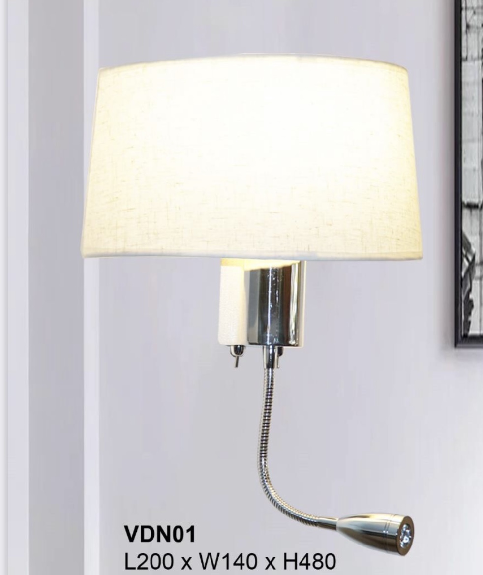 Đèn gắn tường đọc sách trang trí vách đầu giường phòng ngủ VDN08