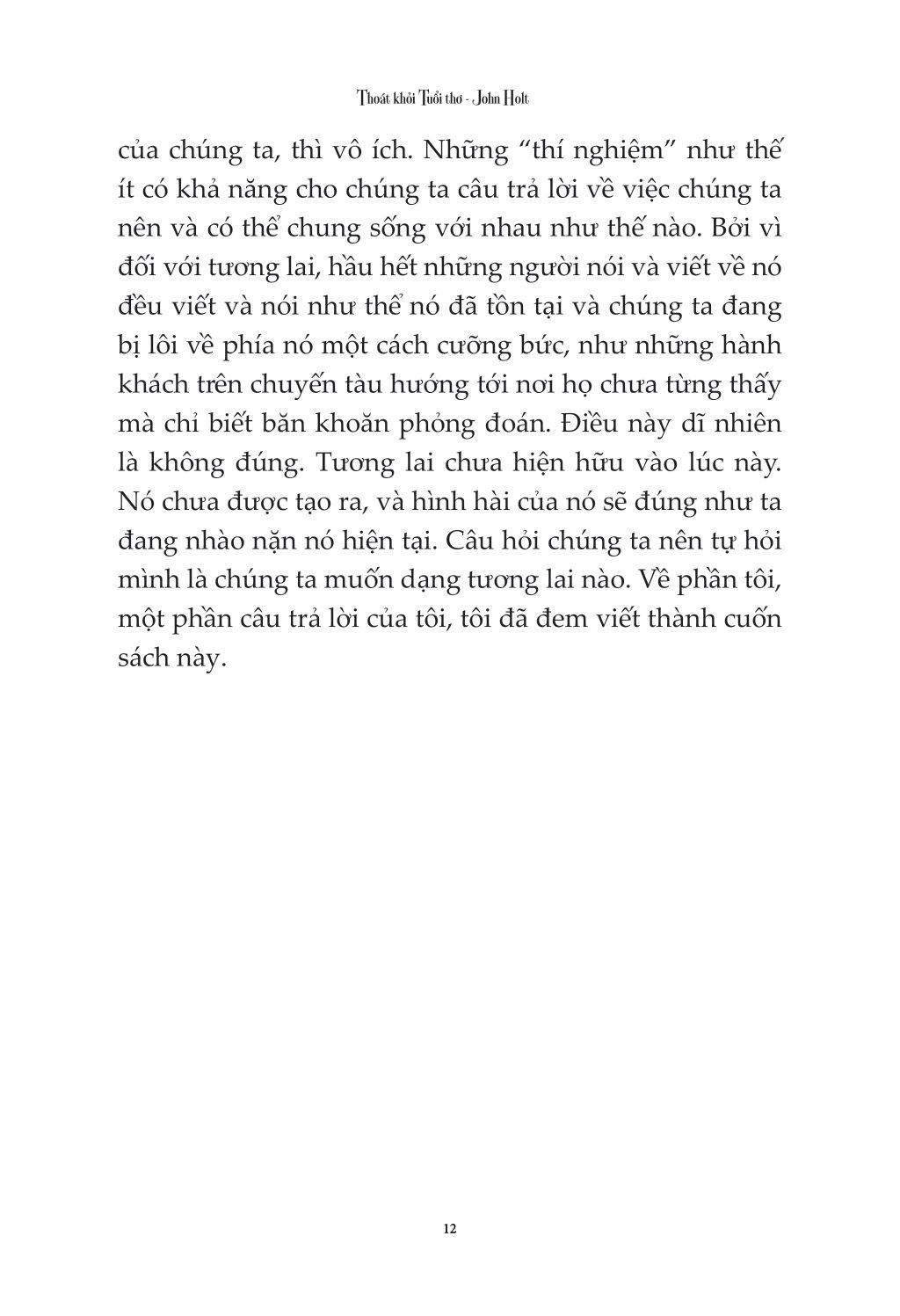 Thoát Khỏi Tuổi Thơ
