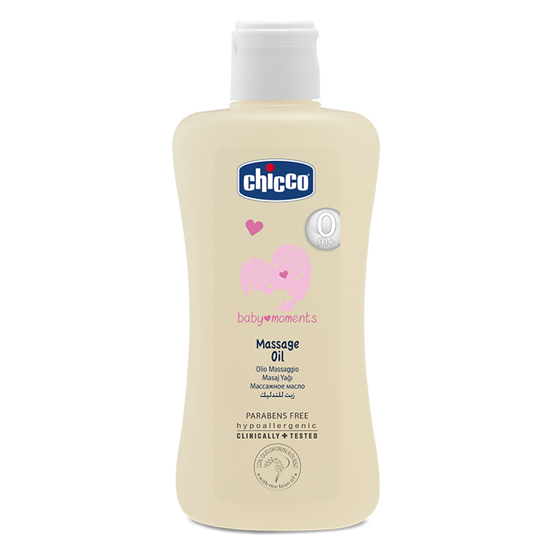 Dầu Mát-Xa Chiết Xuất Cám Gạo 0M+ Chicco (200ml)