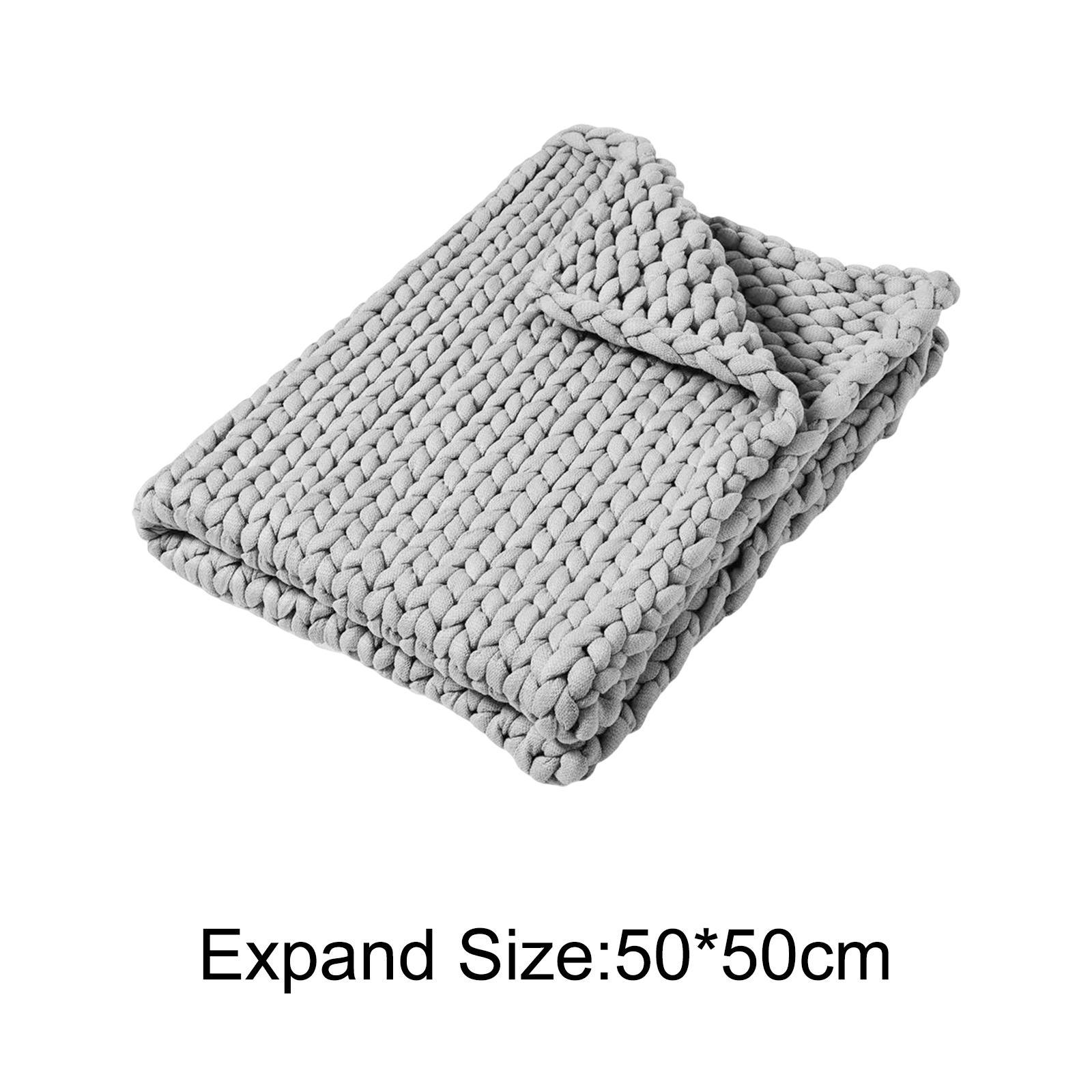 Handmade Chunky Knit Blanket Knitted Blanket for Living Room Bedroom Decor