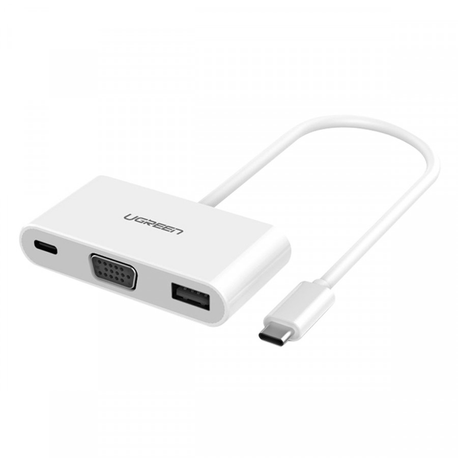 Cáp chuyển đổi USB Type C sang VGA và USB 3.0 Cao cấp Ugreen - hàng chính hãng