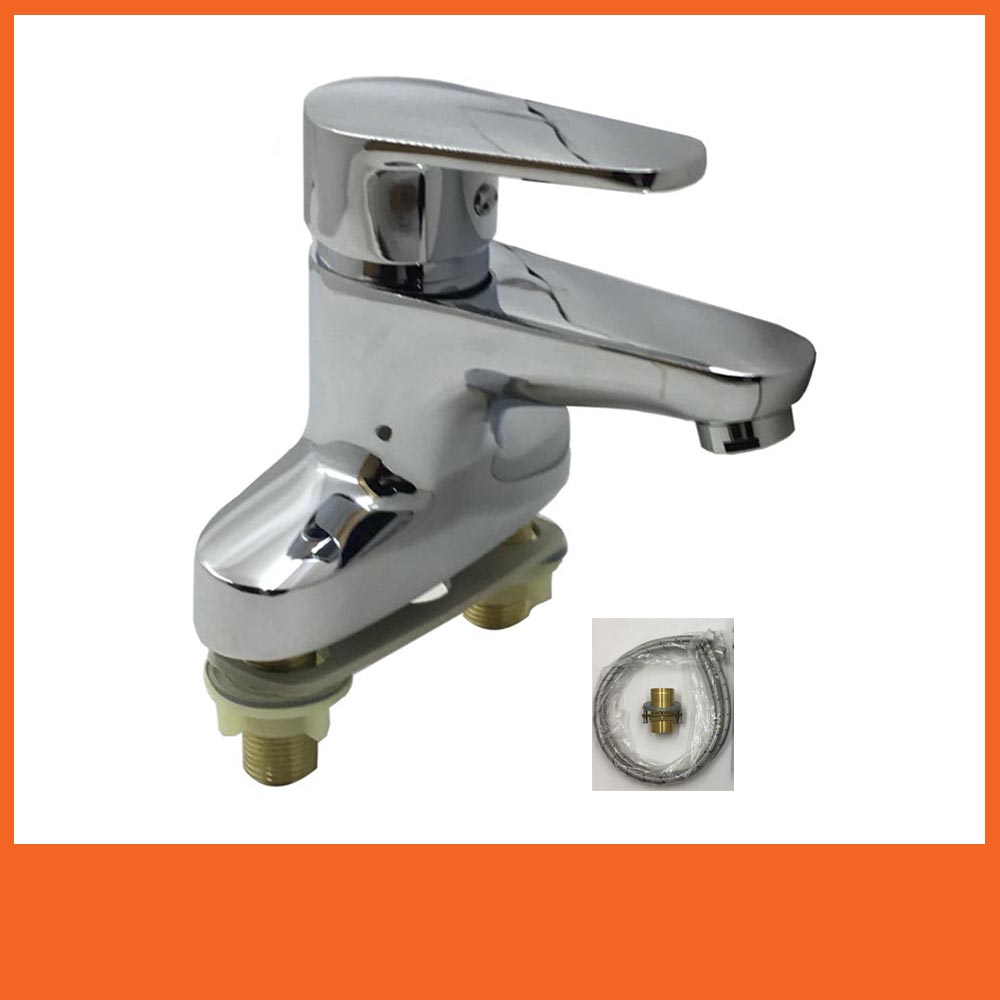 Vòi Lavabo Nóng Lạnh V138 Chất Liệu Đồng Thau Cao Cấp Mạ Chrome Sáng Bóng