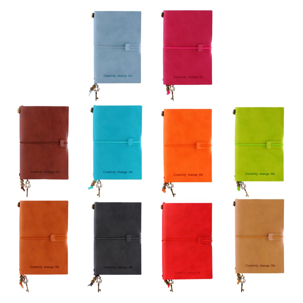 Portable Leather Notebook Blank Page, Travel Journal Diary Notes