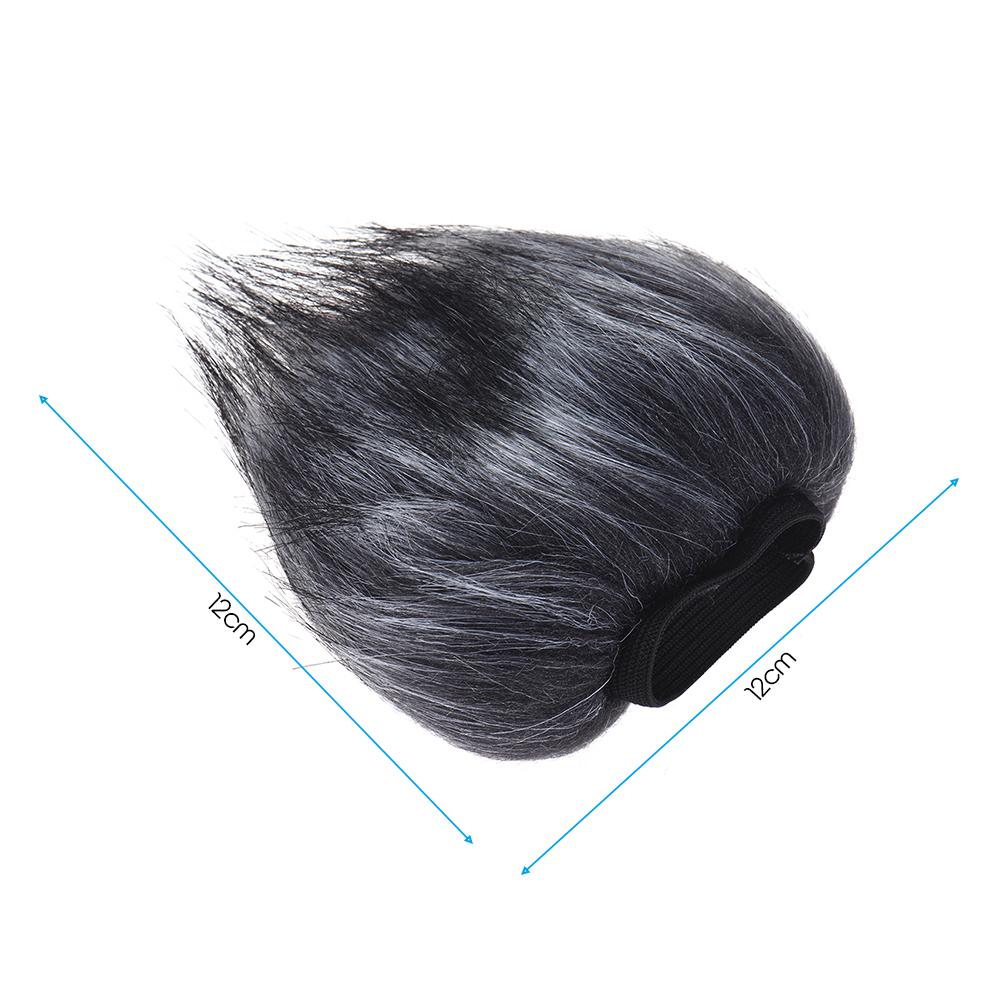 Kính chắn gió micrô ngoài trời có lông vũ EY-M23 kích thước 12cm * 12cm cho Zoom H1 H2N H4N Pro H6