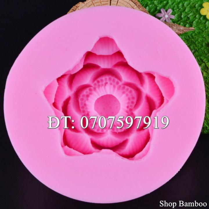 Khuôn silicon làm rau câu hoa sen đại đóa - Loại 11 cm - Mã số Q 1725