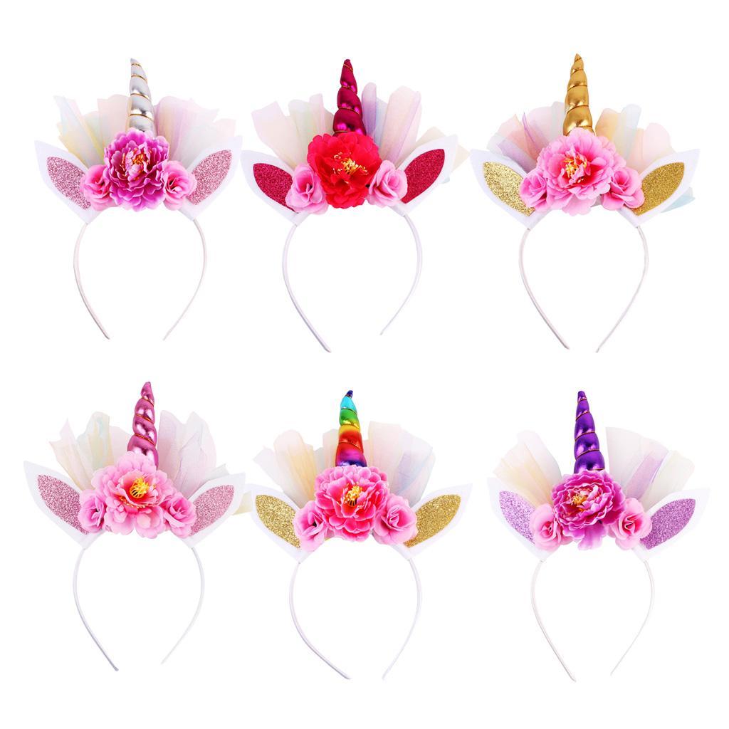 Unicorn Kids Girls Hair Hoop Hair Clips Party Hair Accessories