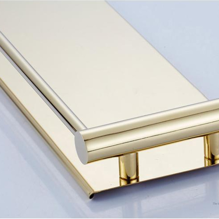 Kệ Giá Treo Khăn Nhà Tắm 3 tầng kèm khay inox mạ vàng PNK003