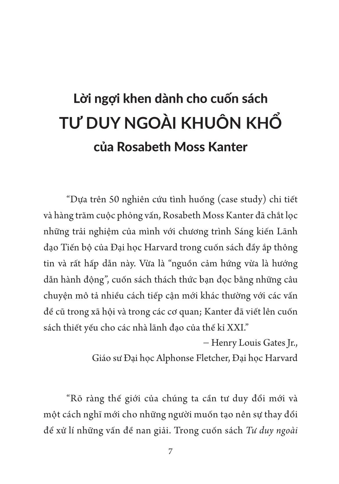 Tư Duy Ngoài Khuôn Khổ - Lãnh Đạo Tiến Bộ, Đổi Mới Thế Hệ