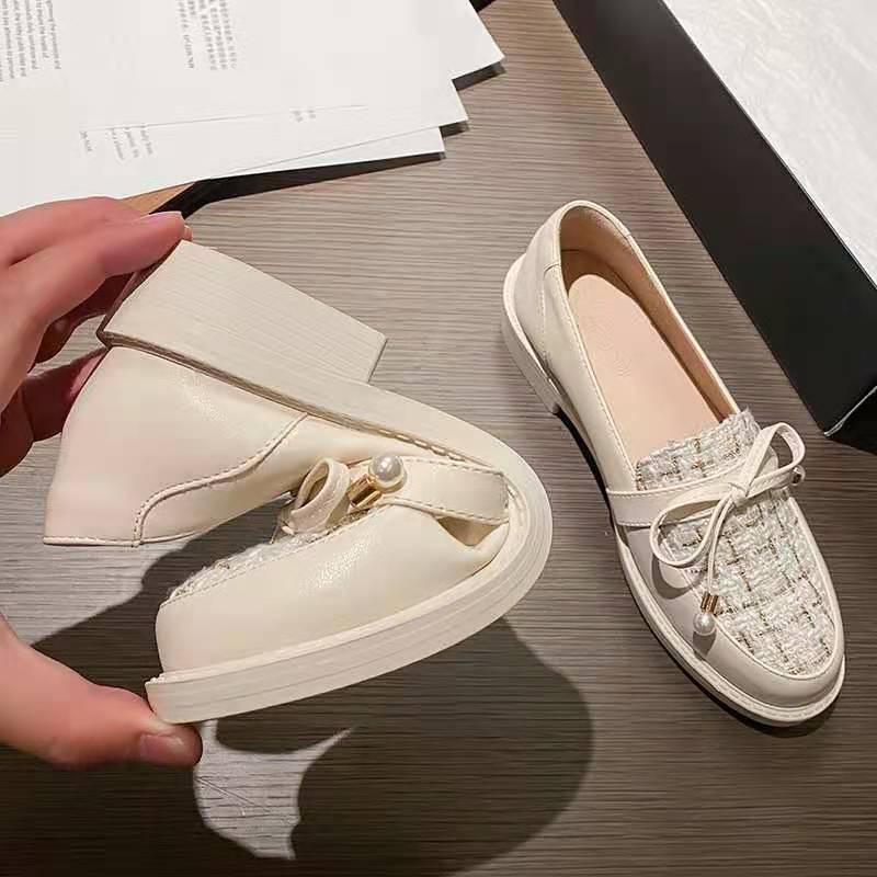 Giày da mềm đế dày phong cách Hàn Quốc thời trang xuân thu cho nữ 2021