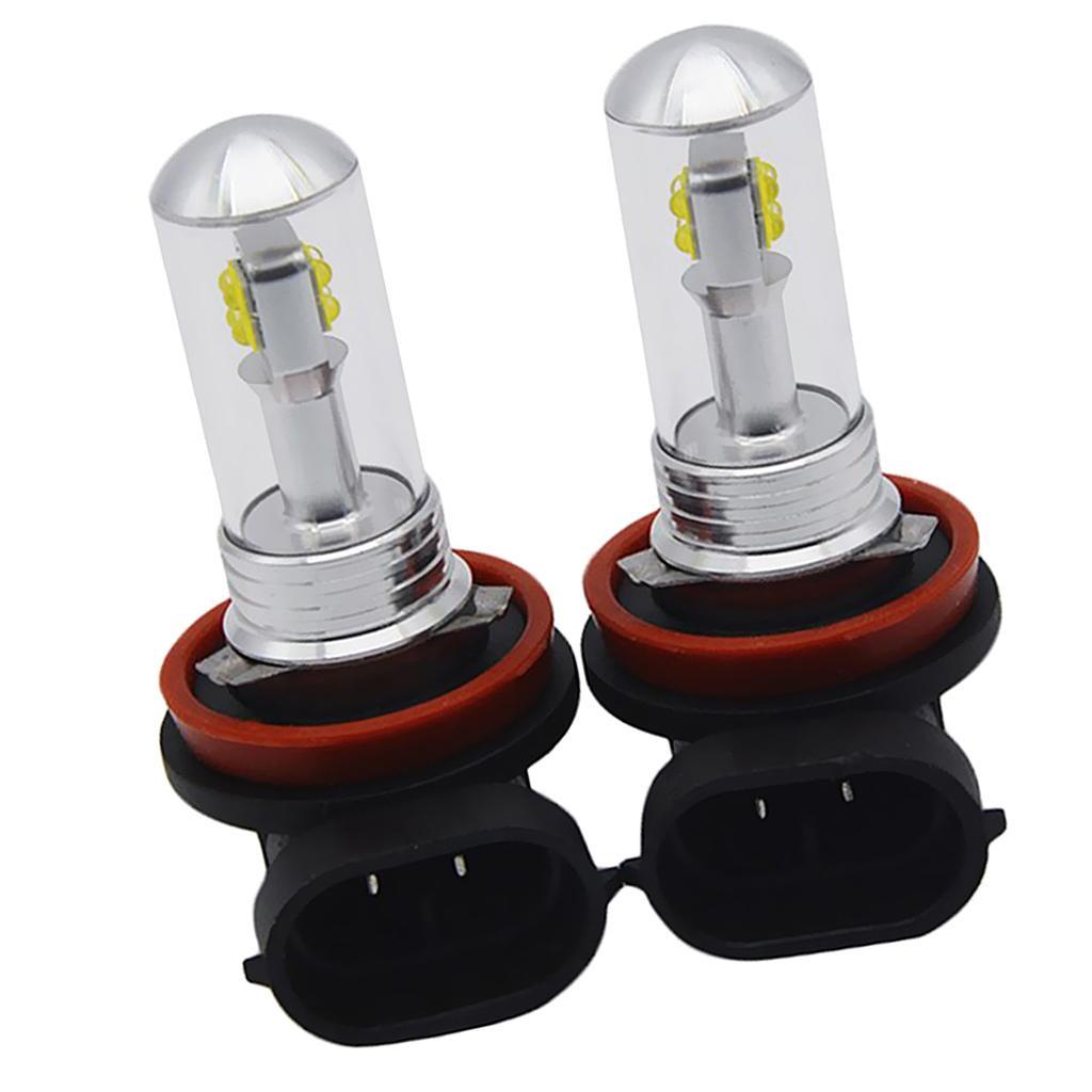 2 Pieces H8/H11 8-LED 80W 6000K High Power Fog Driving Light Bulbs - White