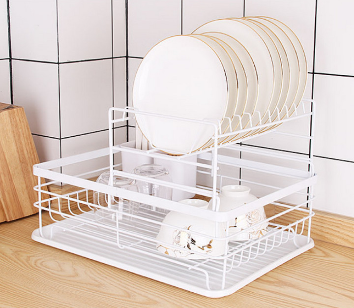 KỆ ĐỰNG CHÉN ĐĨA RÁO NƯỚC MAPLE JOY BLACK 2 TẦNG RÁO NƯỚC