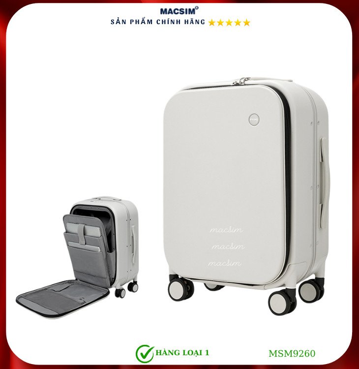 Vali cao cấp Macsim MiXi MSM9260 màu trắng ( 20 incher )