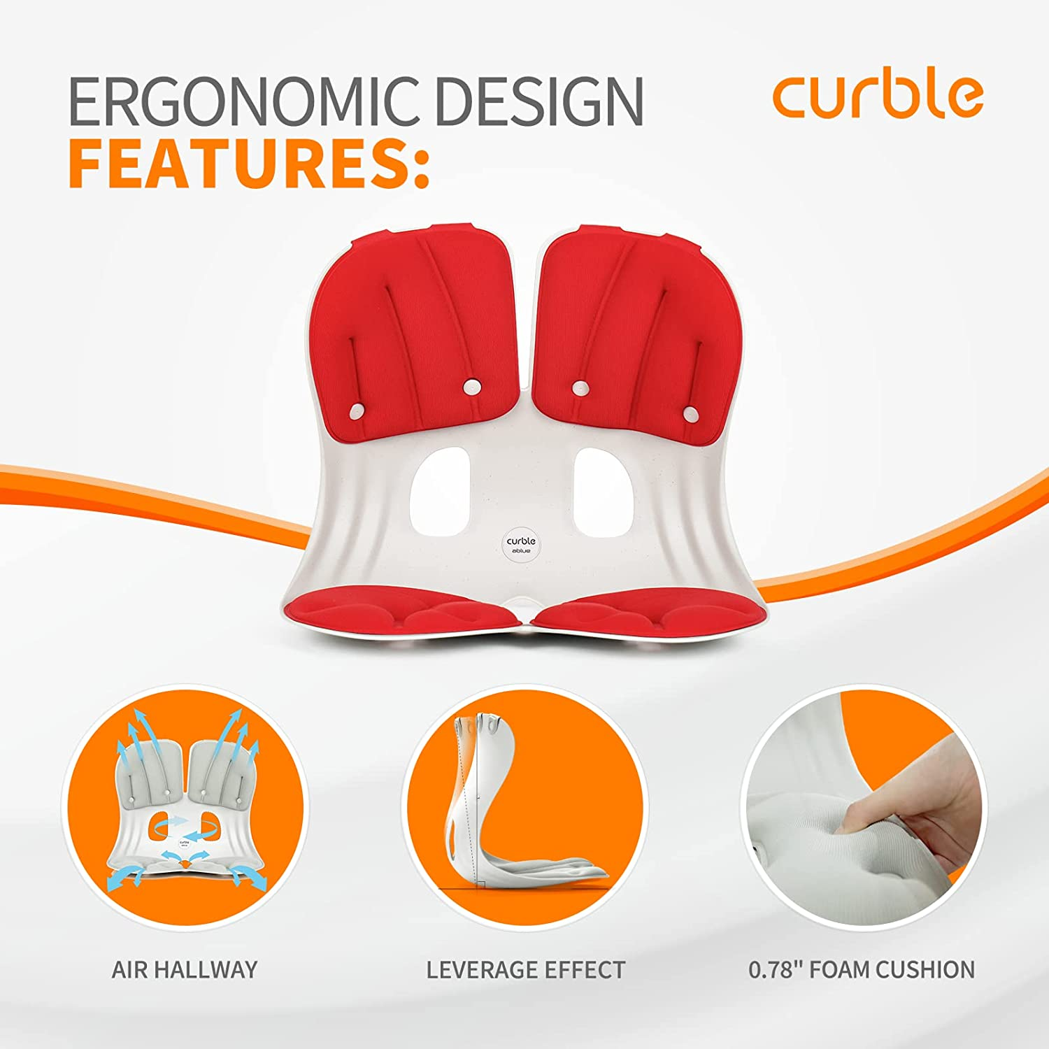 Combo 2 Ghế chỉnh dáng ngồi đúng, chống gù Curble Grand - Premium Model. Phù hợp mọi đối tượng cân nặng từ 65kg - Made in Korea. 3 màu tuỳ chọn
