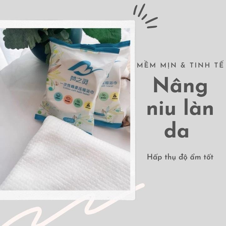 Khăn tắm nén du lịch hàn quốc khăn tắm khách sạn cao cấp bằng cotton dùng một lần kích thước 70*140 cm