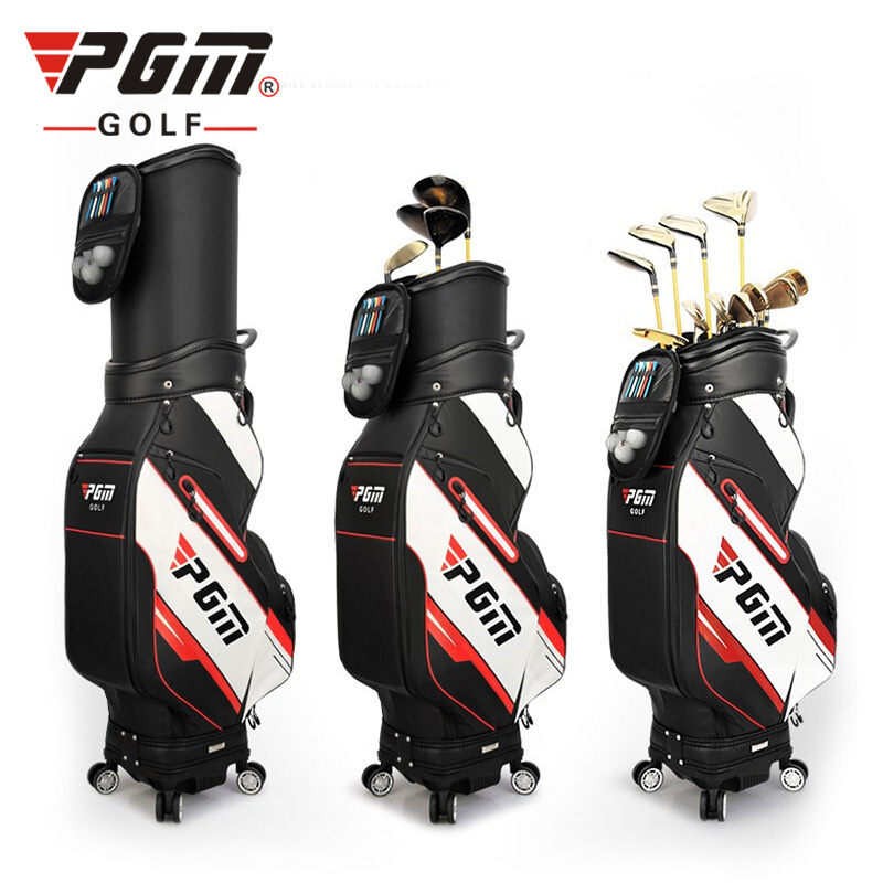 Túi Gậy Golf Fullset Nắp Cứng 4 Bánh Xe - PGM 4 Universal Wheel Retractable Golf Bag - QB064