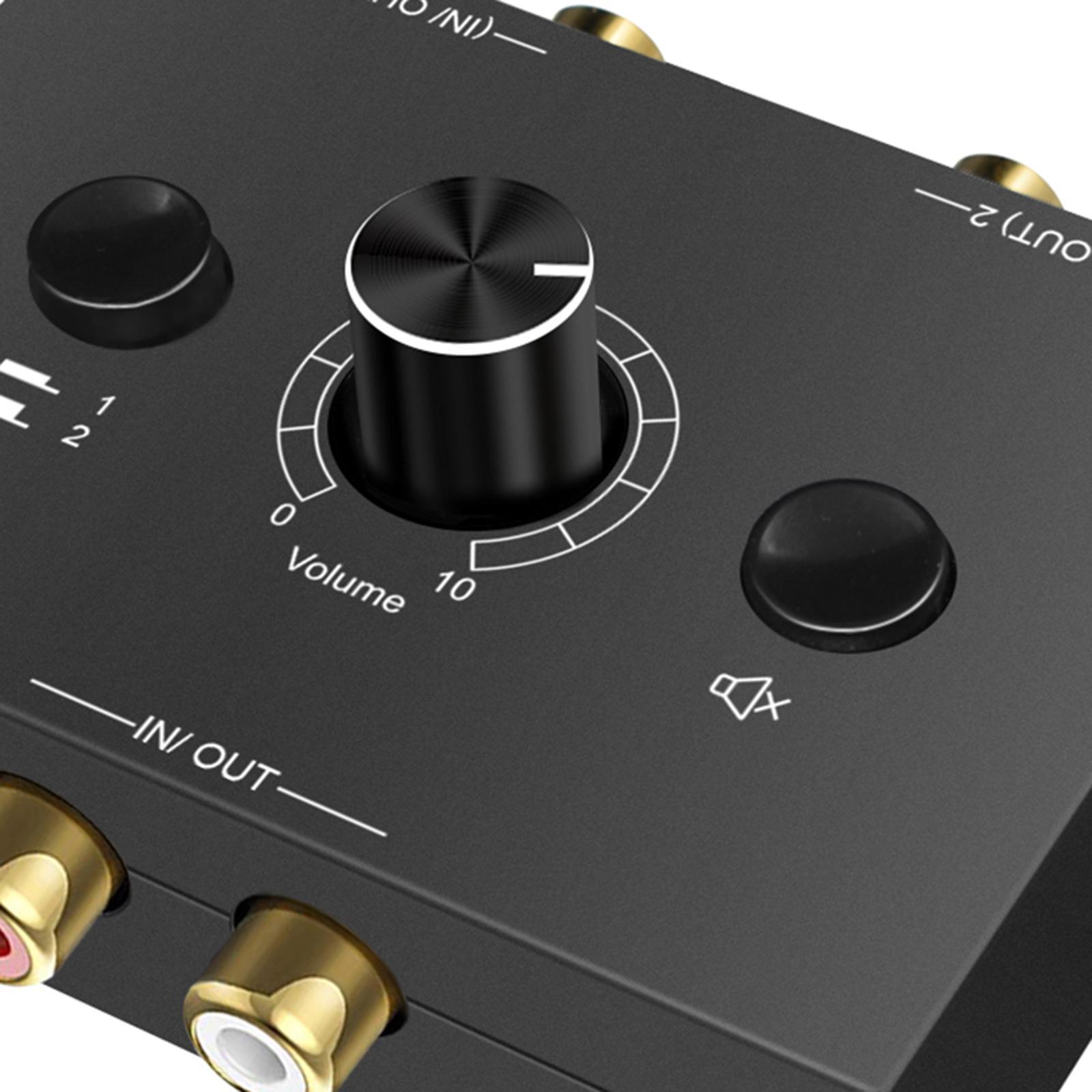 L / R Stereo Audio Bi-Directional Switcher for Computer Home Earphone Amp
