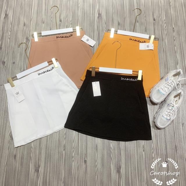 Chân váy Chữ A 2 túi chữ thêu eo siêu xinh - Carotshop