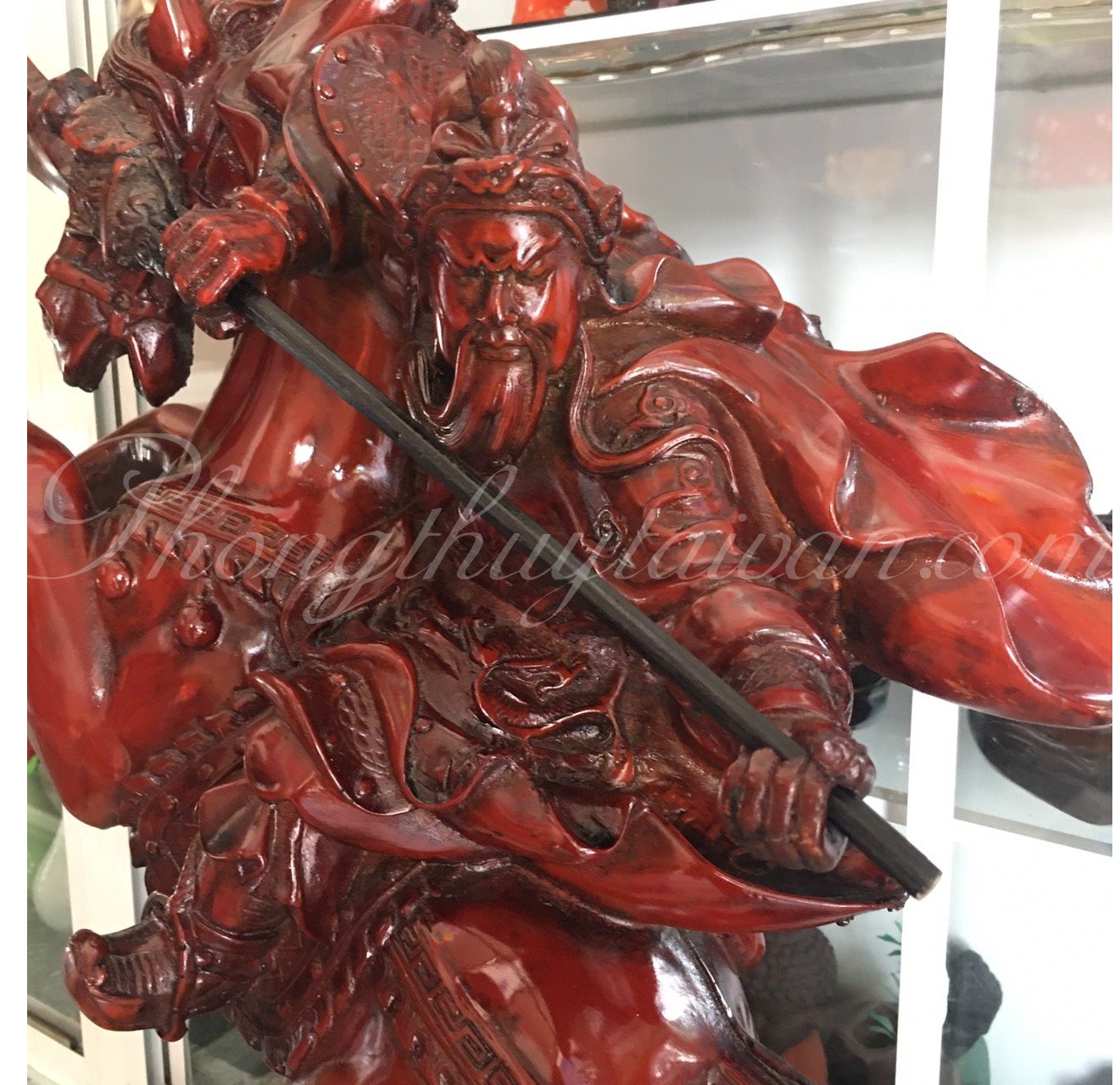 Tượng Quan Công Cưỡi Ngựa cao 52cm- trấn sát,chiêu tài