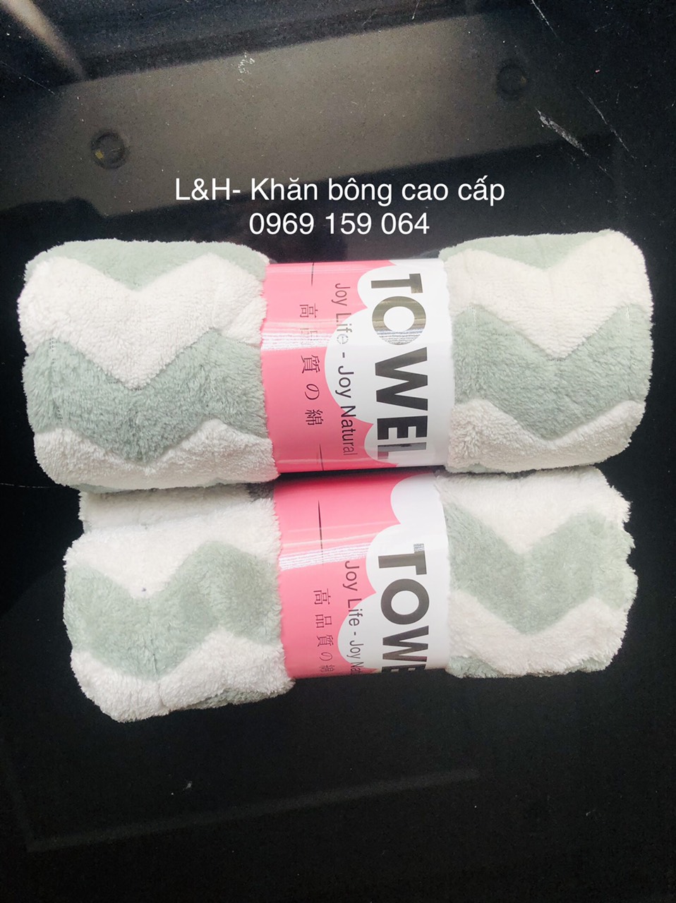 Khăn lau tóc lông cừu, sóng to, KT 35x75cm