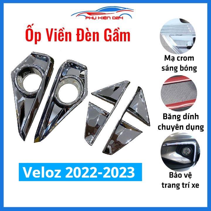 Ốp viền đèn gầm trước sau xe Veloz 2022-2023 mạ Crom chống trầy trang trí làm đẹp xe