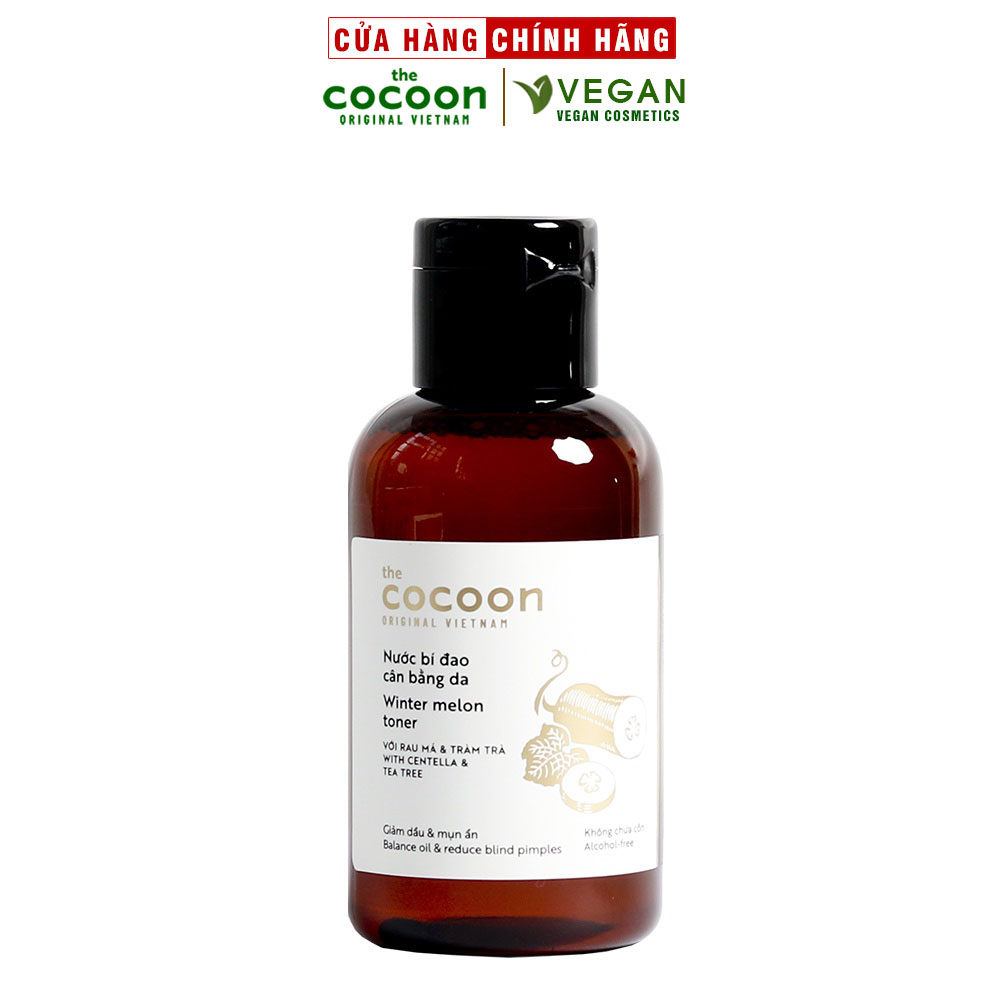 Nước bí đao cân bằng da Cocoon 140ml dùng cho da dầu thuần chay