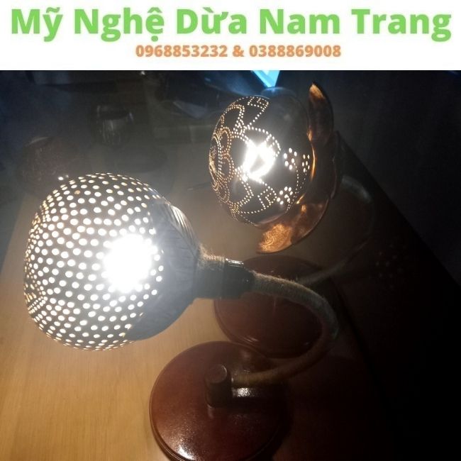 Đèn trang trí gáo dừa | Đèn ngủ gáo dừa | Đèn gáo dừa