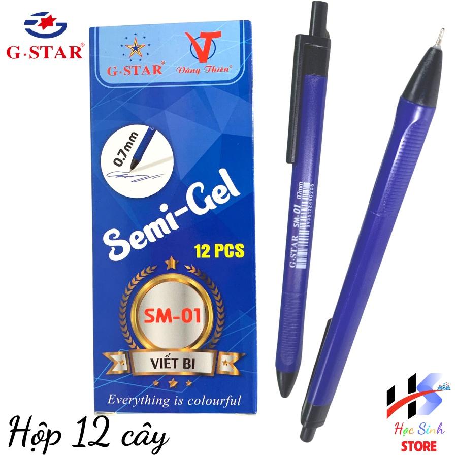 Hộp 12 cây viết lưỡng mực SM-01 (0.7mm) Xanh hiệu GSTAR, mới 100%.