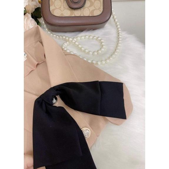 ĐẦM XÒE TAY DÀI PHỐI NƠ XINH XẮN