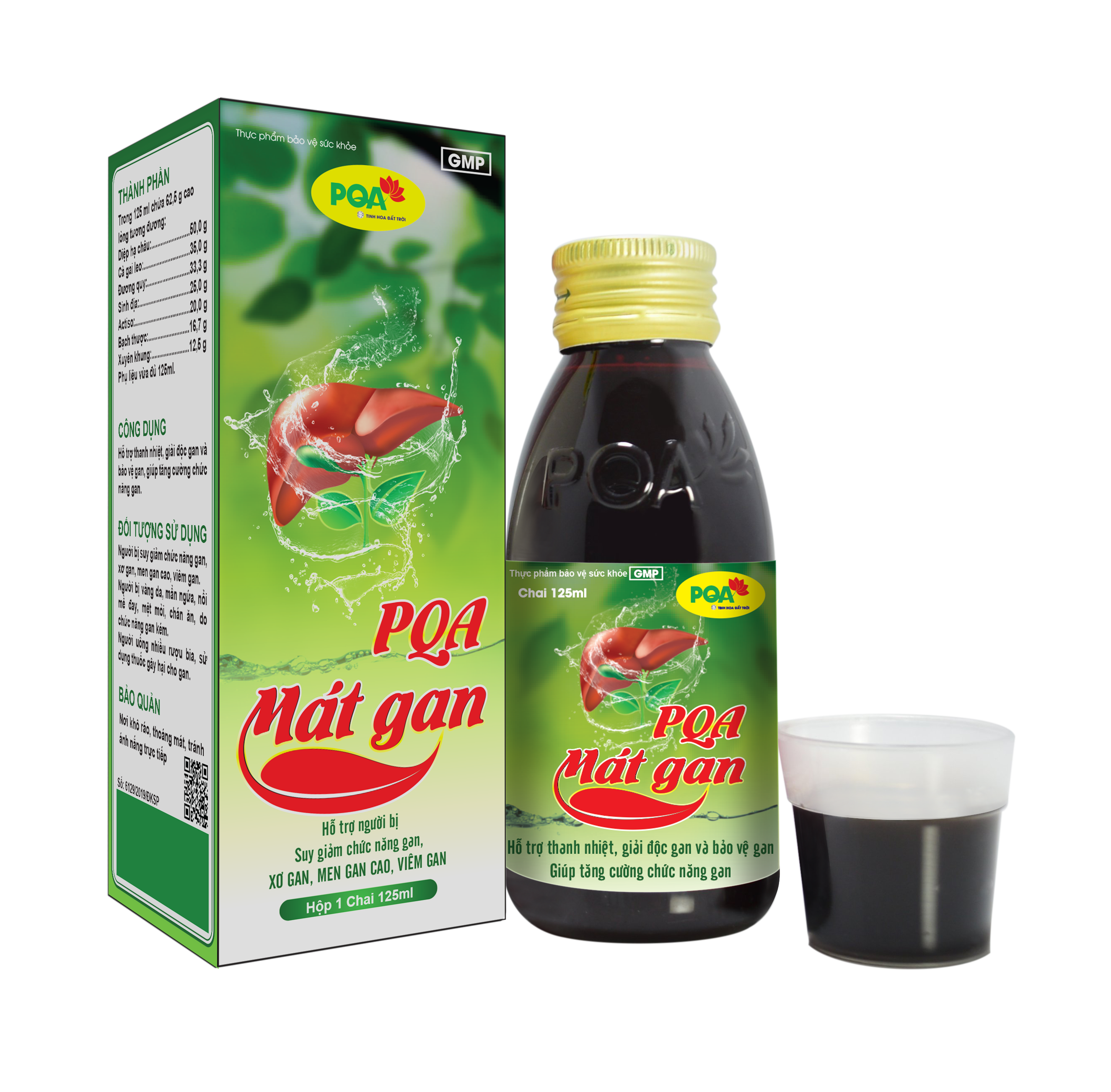 Siro Mát Gan PQA Thành Phần Từ Thiên Nhiên Hỗ Trợ Thanh Nhiệt Giải Độc, Tăng Cường Chức Năng Gan Hộp 125ml