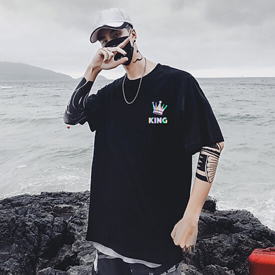Áo Thun Nam_ Nữ  Phản Quang In hình KING , áo chất, đi đêm, đi phượt bao ngầu, nhìn đã mắt