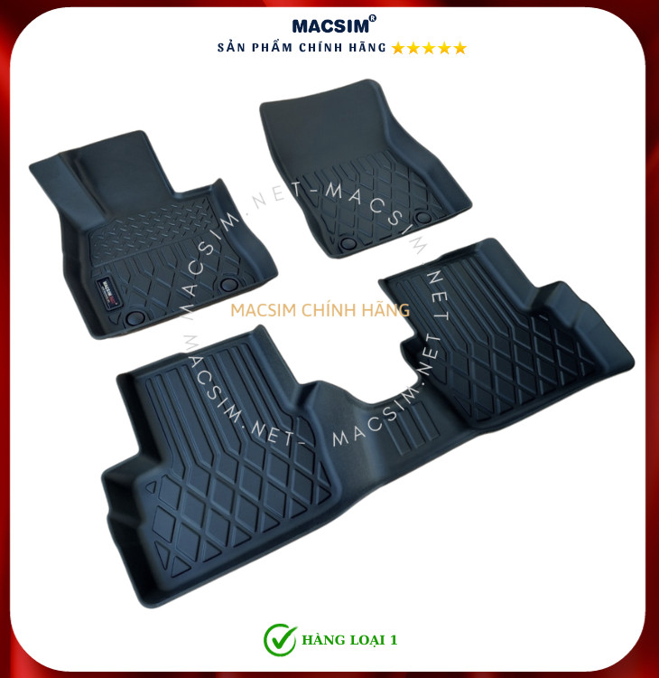 Thảm lót sàn xe ô tô Mazda 2 2016- nay Nhãn hiệu Macsim chất liệu nhựa TPE cao cấp màu đen