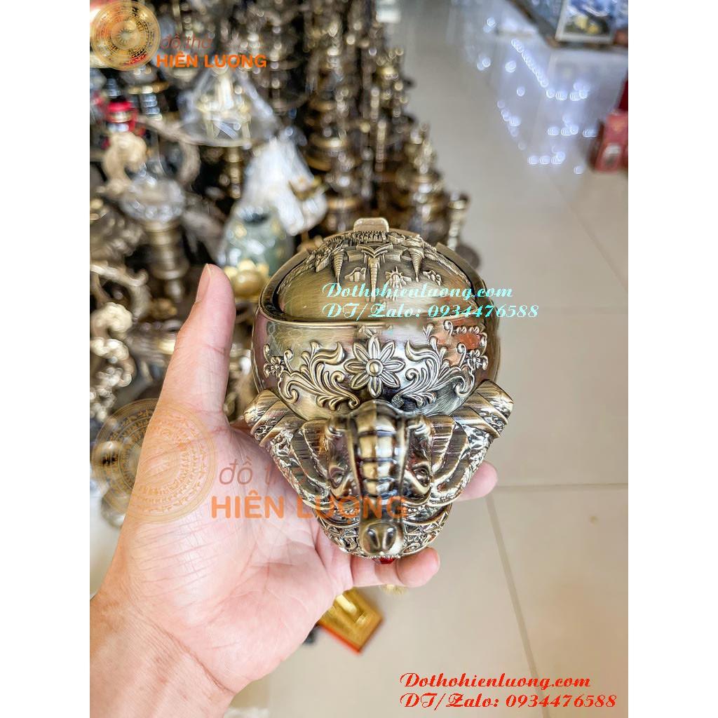 Gạt Tàn Voi Ôm Bằng Đồng - Quà Tặng Phong Thủy Đẹp