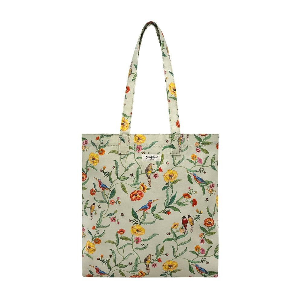 Cath Kidston - Túi đeo vai/Cotton Bookbag - Summer Birds - Green -1067835