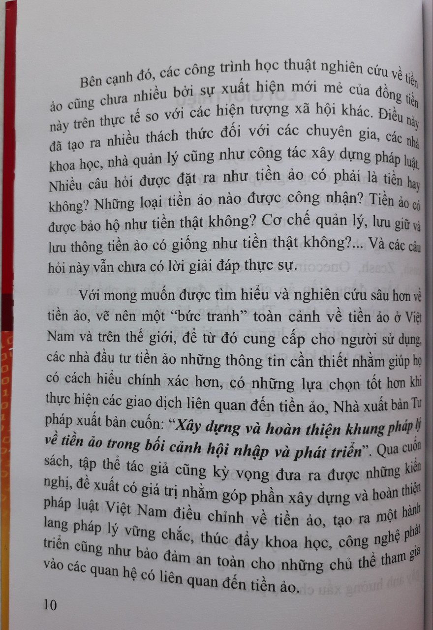 Xây Dựng Và Hoàn Thiện Khung Pháp Lý Về Tiền Ảo Trong Bối Cảnh Hội Nhập Và Phát Triển