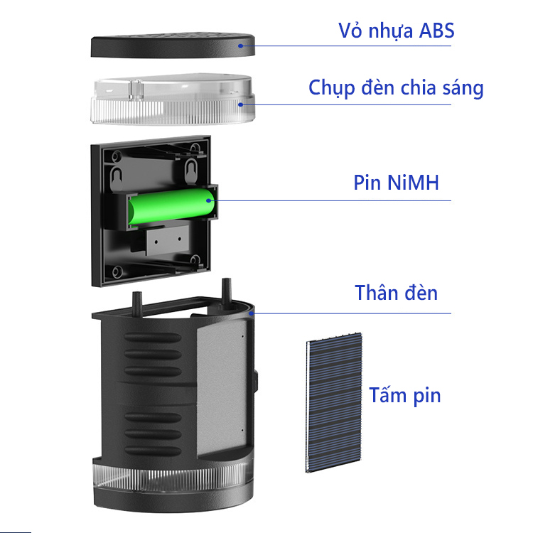 Đèn trang trí năng lượng mặt trời hai chiều, tích kiệm điện, bóng siêu sáng, chống thấm nước - DA3102