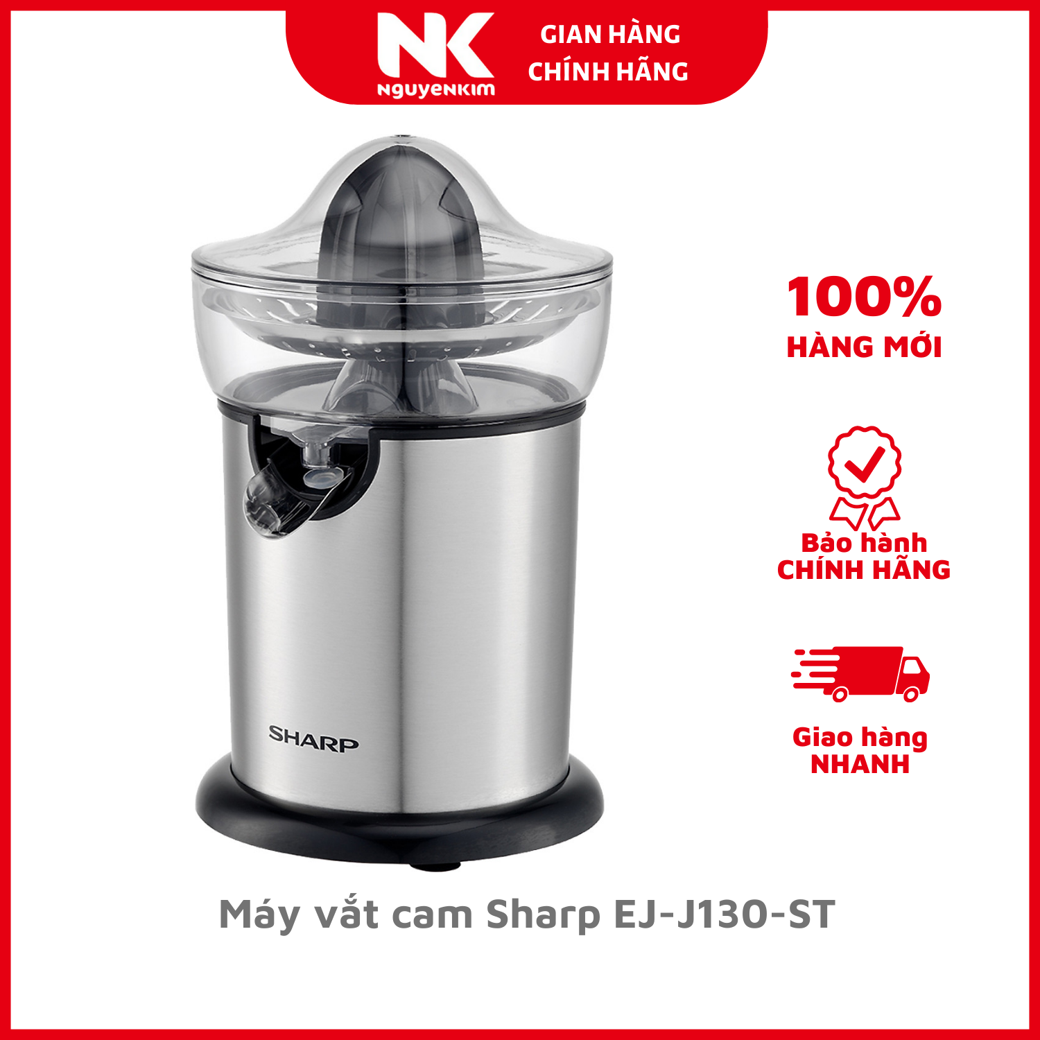 Máy vắt cam Sharp EJ-J130-ST- Hàng chính hãng