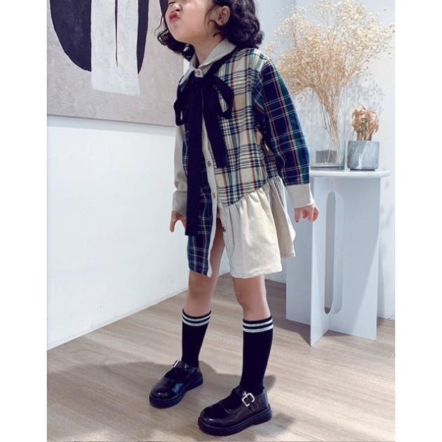 Giày da Vintage cho bé gái xinh xắn- HÀNG QUẢNG CHÂU CAO CẤP HOT 2021
